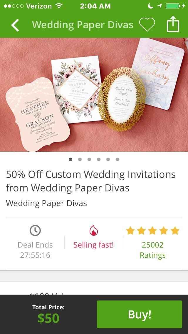 PSA 50% off invitations