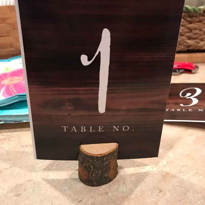Table number holders
