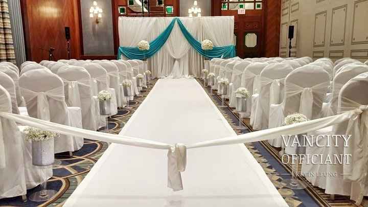 Ceremony flowers doubling as centerpieces?