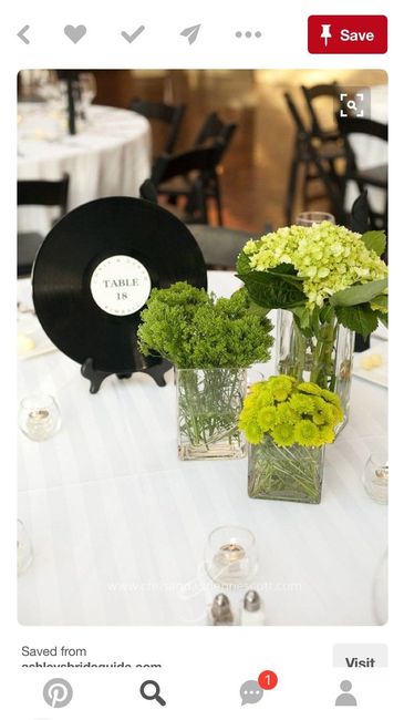 Looking for cute/unique table number ideas!