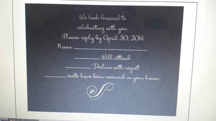 How's my RSVP card?