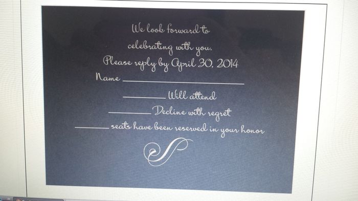 How's my RSVP card?