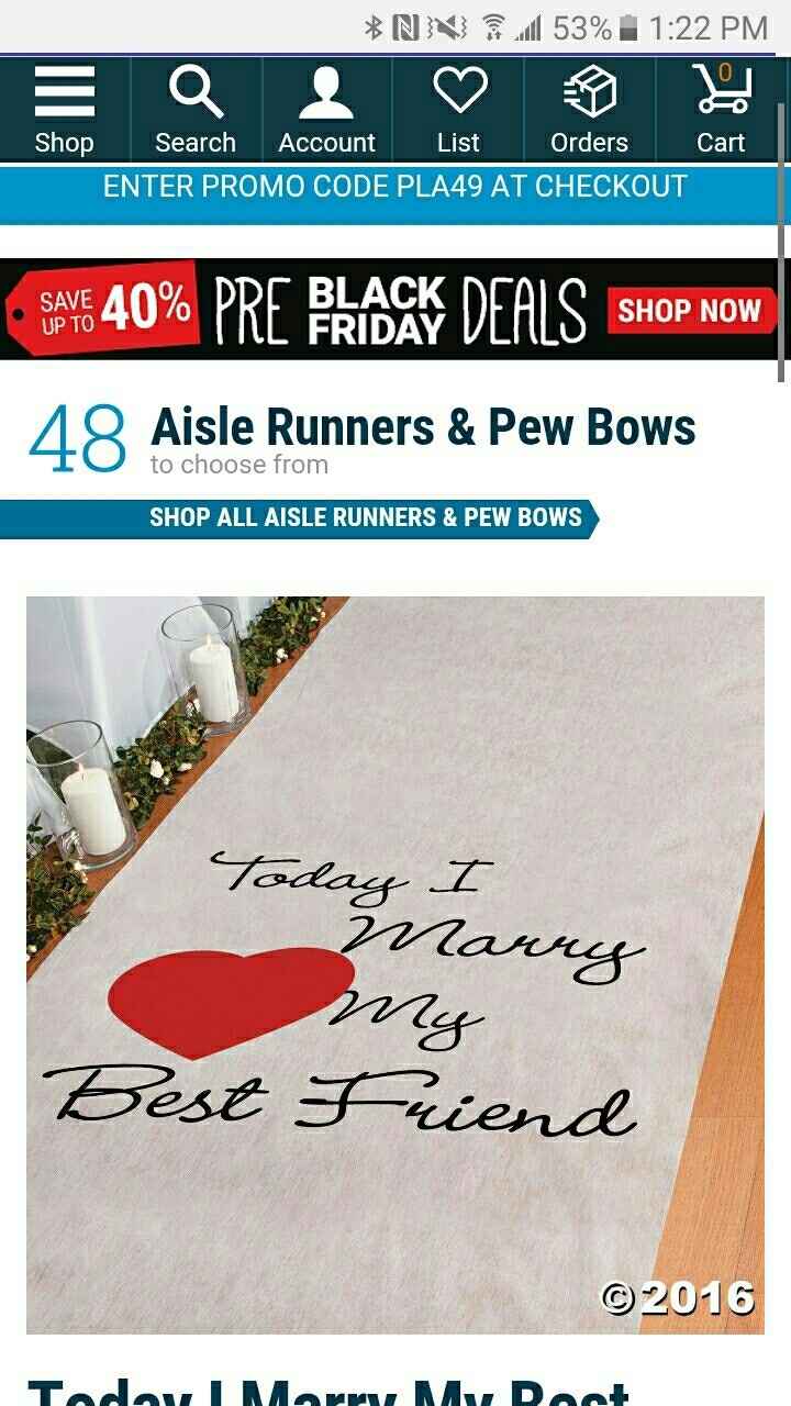 Thoughts on aisle runners?