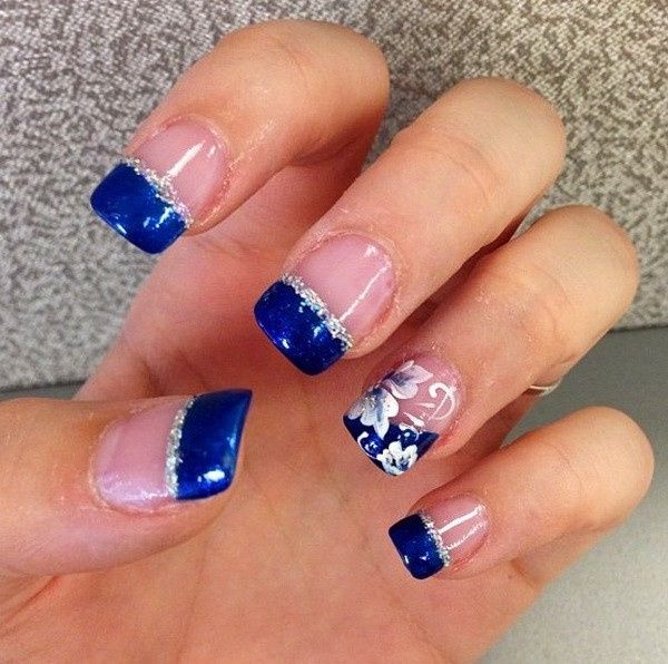 French Nails, Royal Blue.