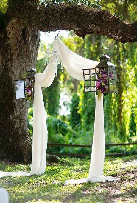 Fabric used to drape arch or arbor?