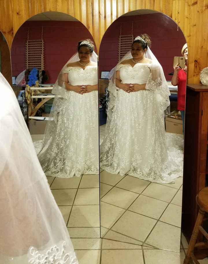 Plus sized princess gown fitting.