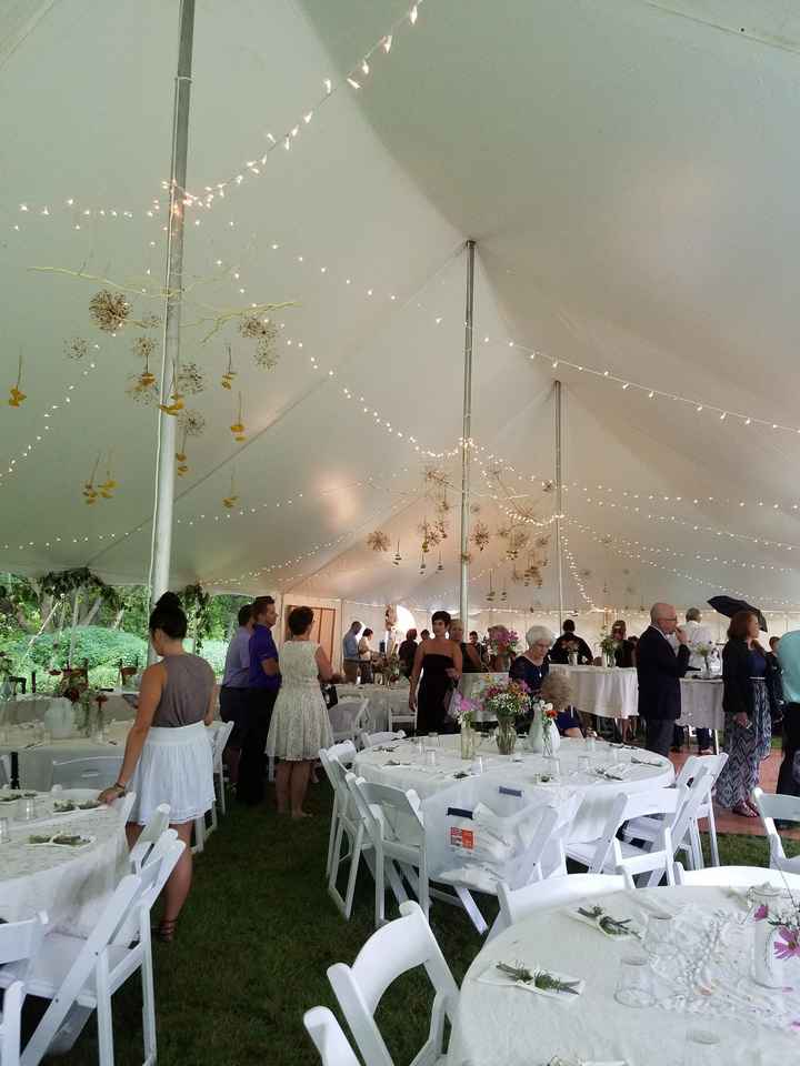 I went to a self-catered, friendored, backyard wedding in the rain