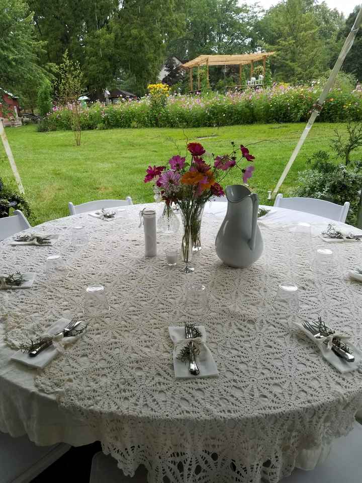 I went to a self-catered, friendored, backyard wedding in the rain