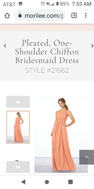 Bright Orange Bridesmaids' Dresses - 1