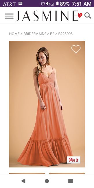 Bright Orange Bridesmaids' Dresses - 2