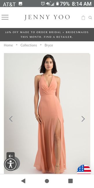 Bright Orange Bridesmaids' Dresses - 1