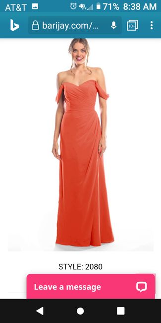 Bright Orange Bridesmaids' Dresses - 1