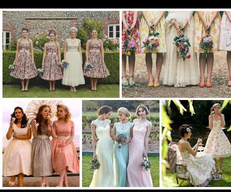 Knee length wedding dress... what to do for bridesmaids? - 2