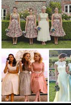 Knee length wedding dress... what to do for bridesmaids? 7