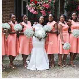 Knee length wedding dress... what to do for bridesmaids? - 1