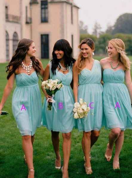 Knee length wedding dress... what to do for bridesmaids? - 4
