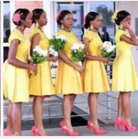Knee length wedding dress... what to do for bridesmaids? - 7