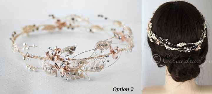 Rose gold - what do you think of these accessories for my dress? Especially the headpieces?