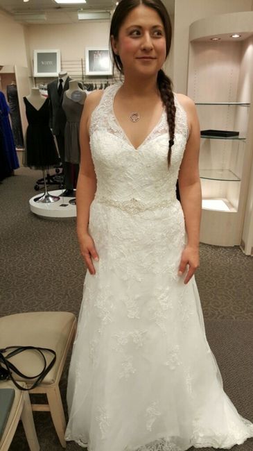 What was your least favorite wedding dress on you?