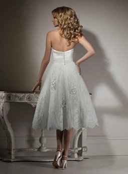 I'm looking for a cheap tea-length wedding dress. Decided to spice up elopement a tiny bit.