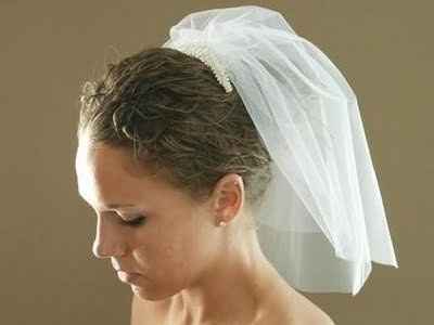 Veil/headpiece to wear with purple wedding dress?