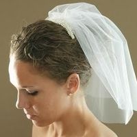 Veil/headpiece to wear with purple wedding dress?