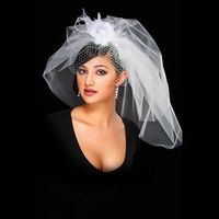 Veil/headpiece to wear with purple wedding dress?