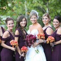 eggplant purple and orange... but what shade.