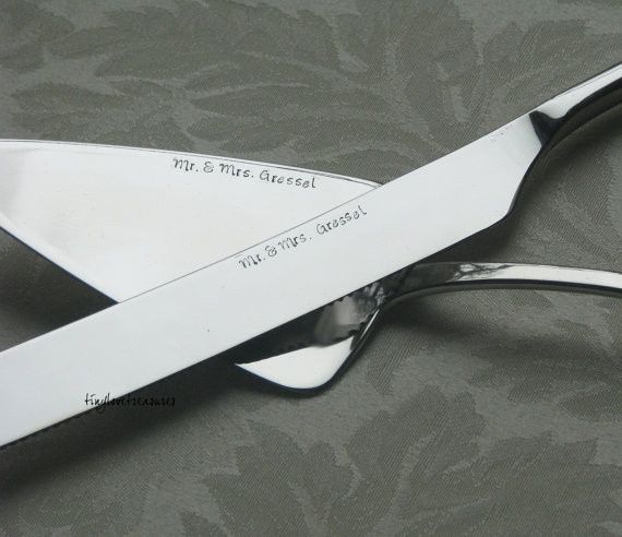 Toasting Flutes and cake servers and Guestbook show me yours