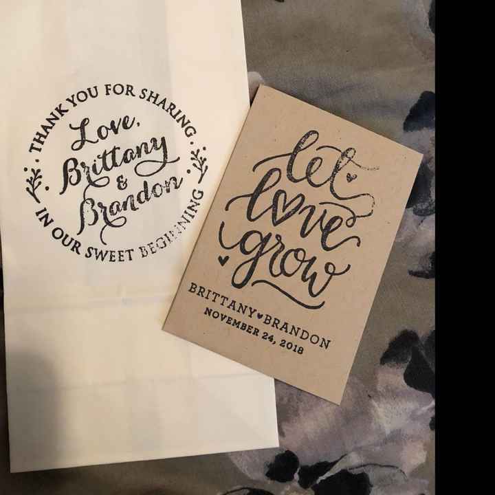 What are you doing for wedding favors? - 1