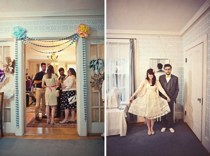 Decorating a spare room for the ceremony - 6