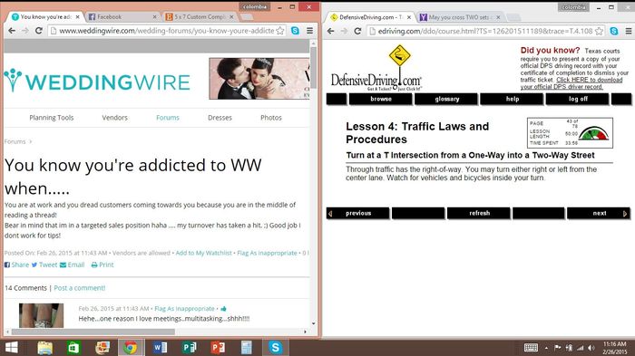 You know you're addicted to WW when.....