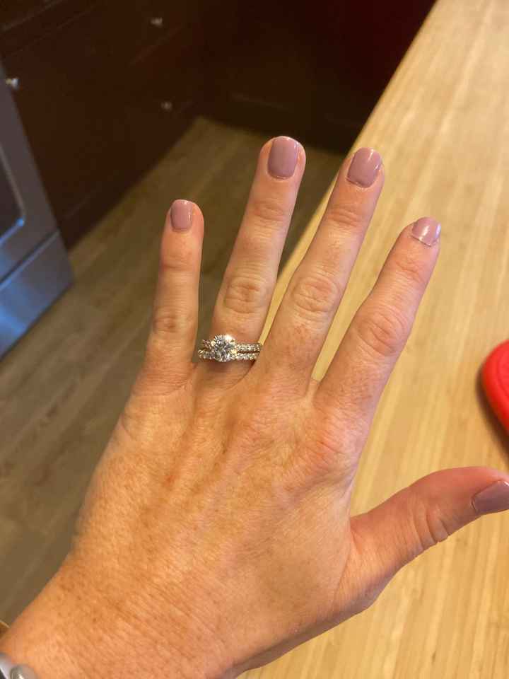 For those of you with solitaire cut stones, what style of wedding band do you have?! - 1