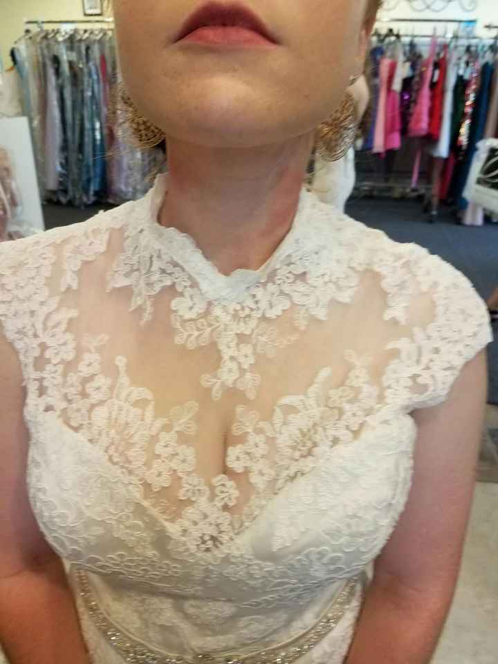 itchy lace neckline Weddings Wedding Attire Wedding Forums WeddingWire
