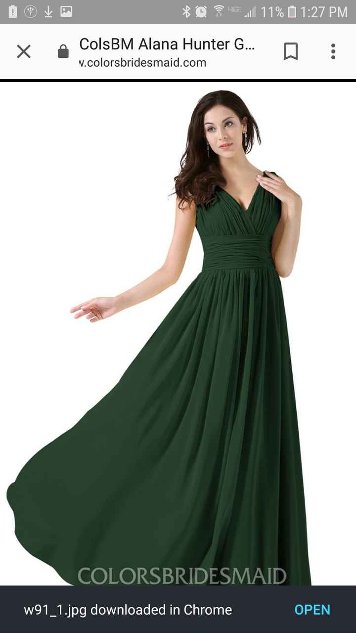 Which shade of green for bridesmaid dresses? - 1