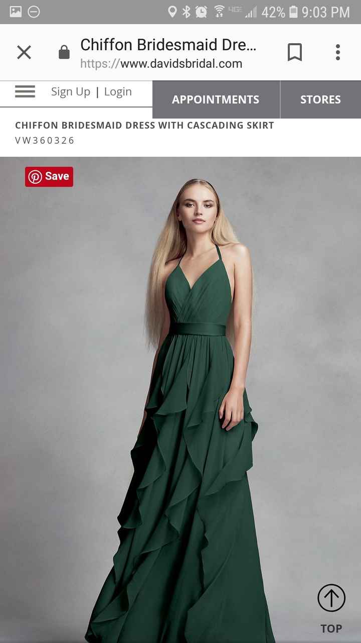 Which shade of green for bridesmaid dresses? - 1