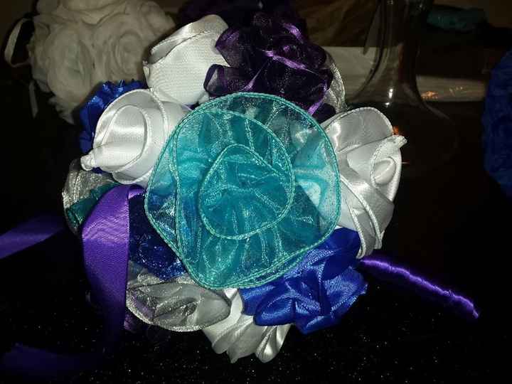 DIY Fabric and Brooch bouquet.
