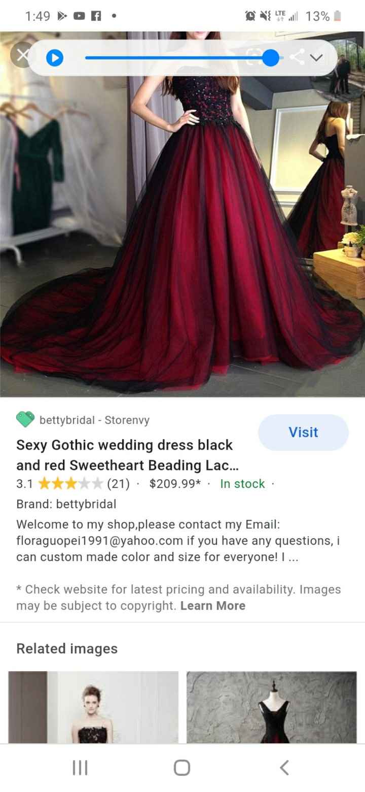 Gothic wedding dress - 1