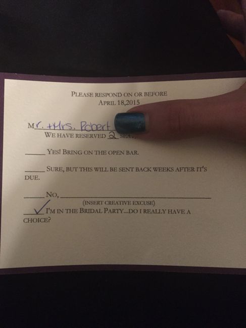 RSVP Cards - What does yours look like?