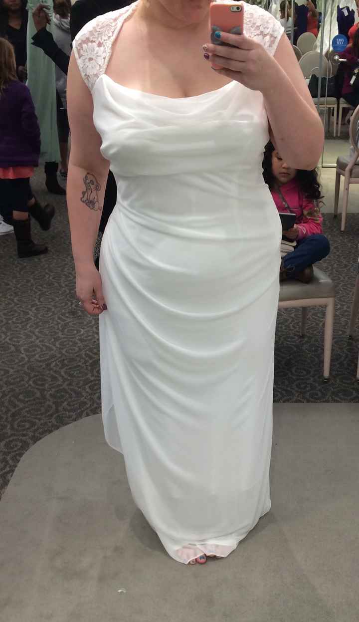 UPDATE: Question/ feeling guilty. Dress try ons.