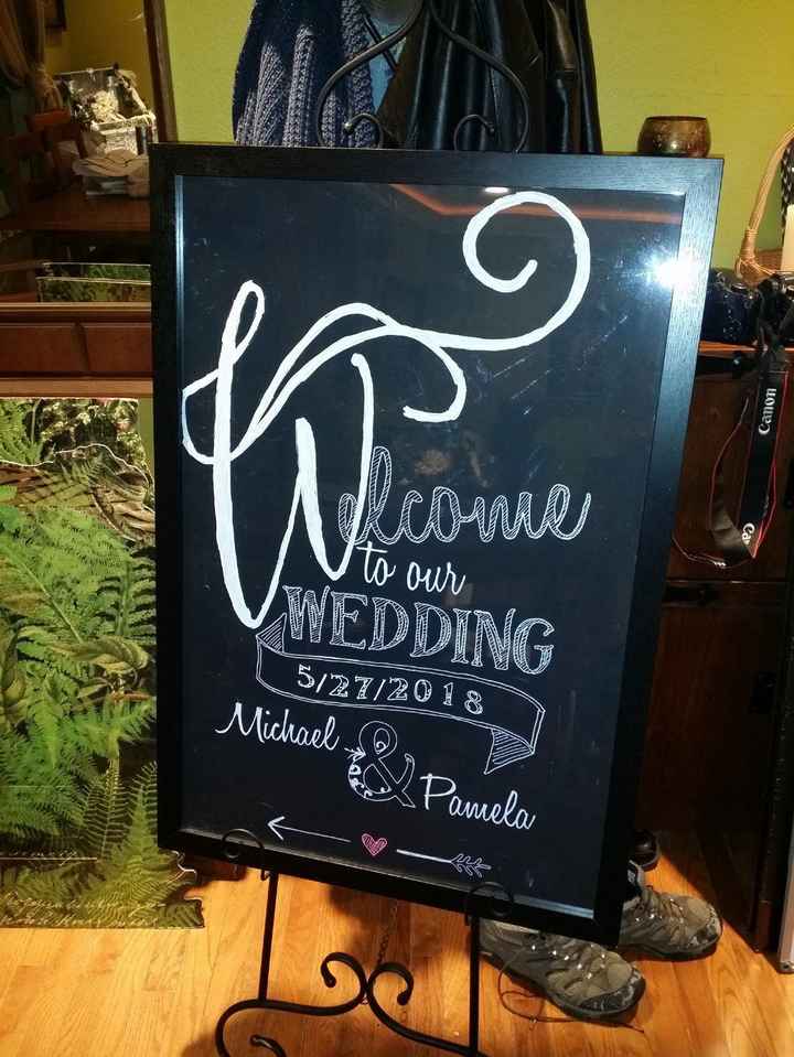 "Chalkboard" sign