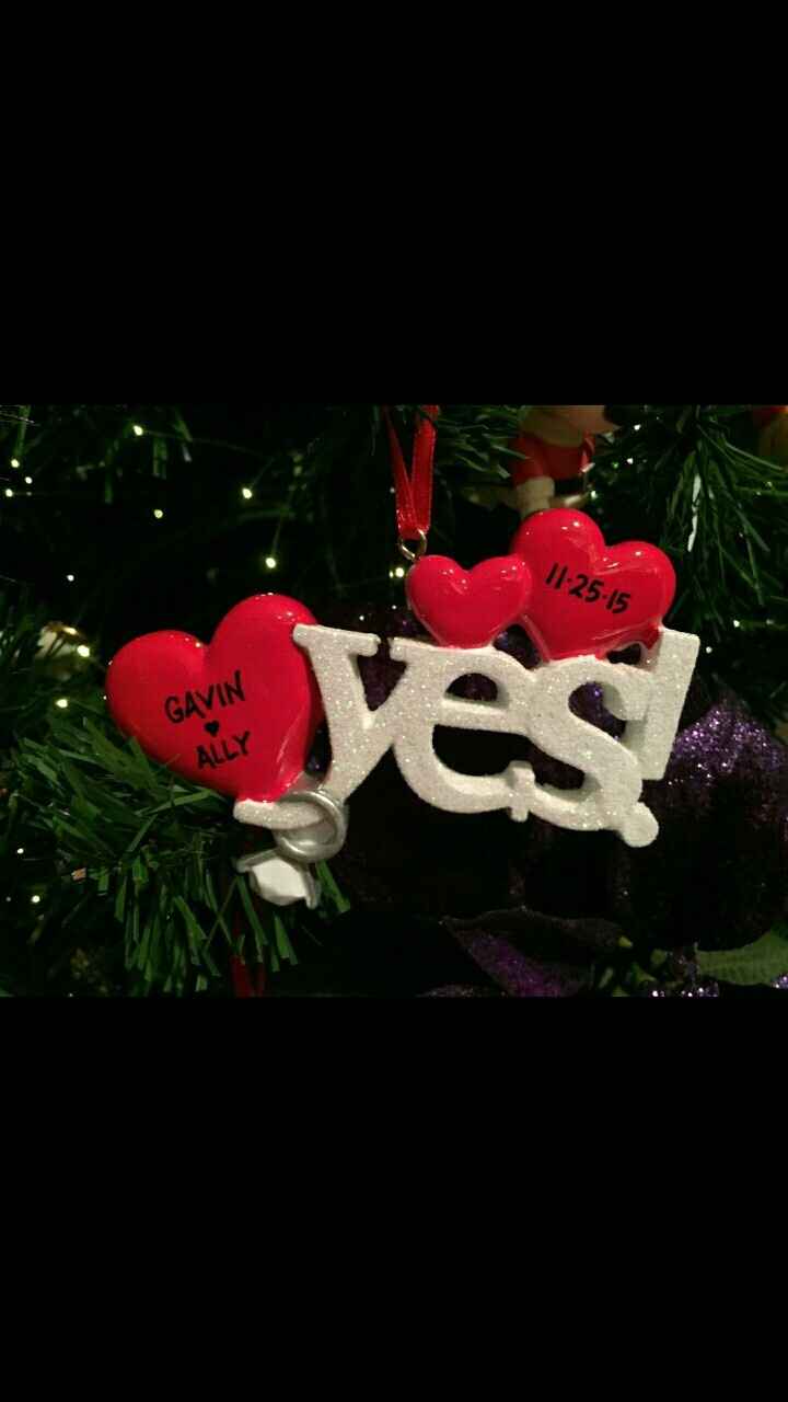 Engagement Christmas ornaments!