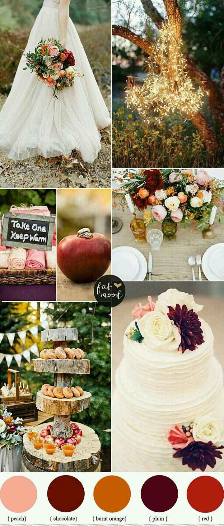 Fall wedding color palettes