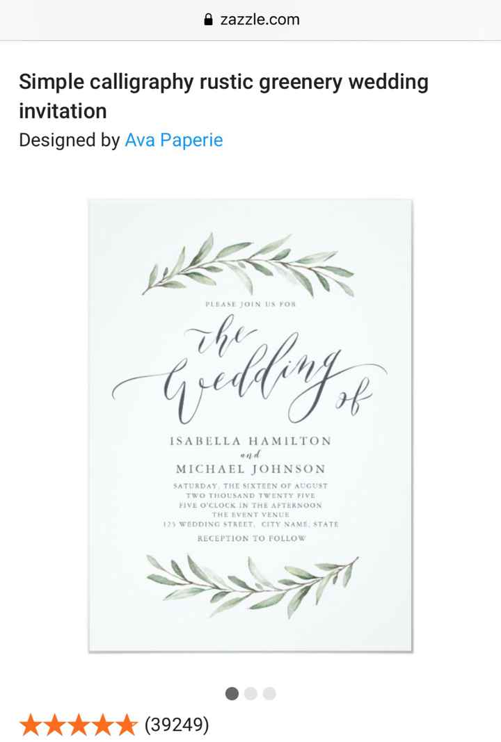 Best paper type for invites? - 1