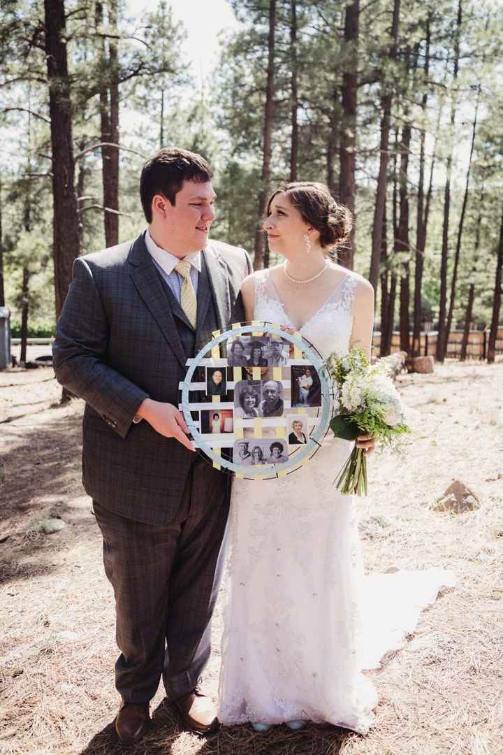 I made this for my grandparents. I'm not crafty and it could have been better, but I cried taking pi