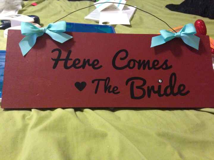 DYI here comes the bride sign