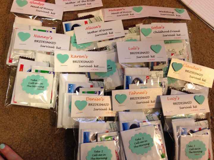 Bridesmaid survival kit