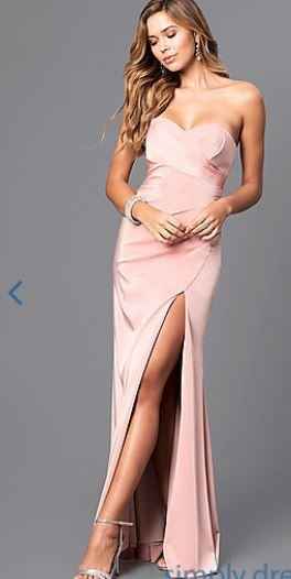 Blush wedding dress with dress pic
