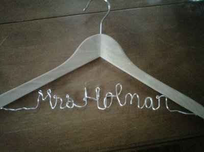 DIY wedding dress hanger! **PICS**