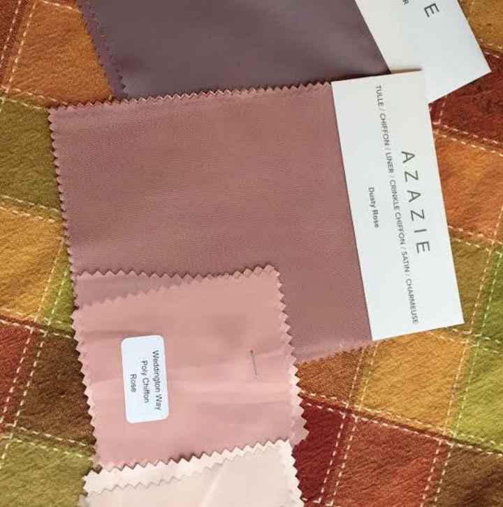 What color goes best with blush/champagne wedding dress